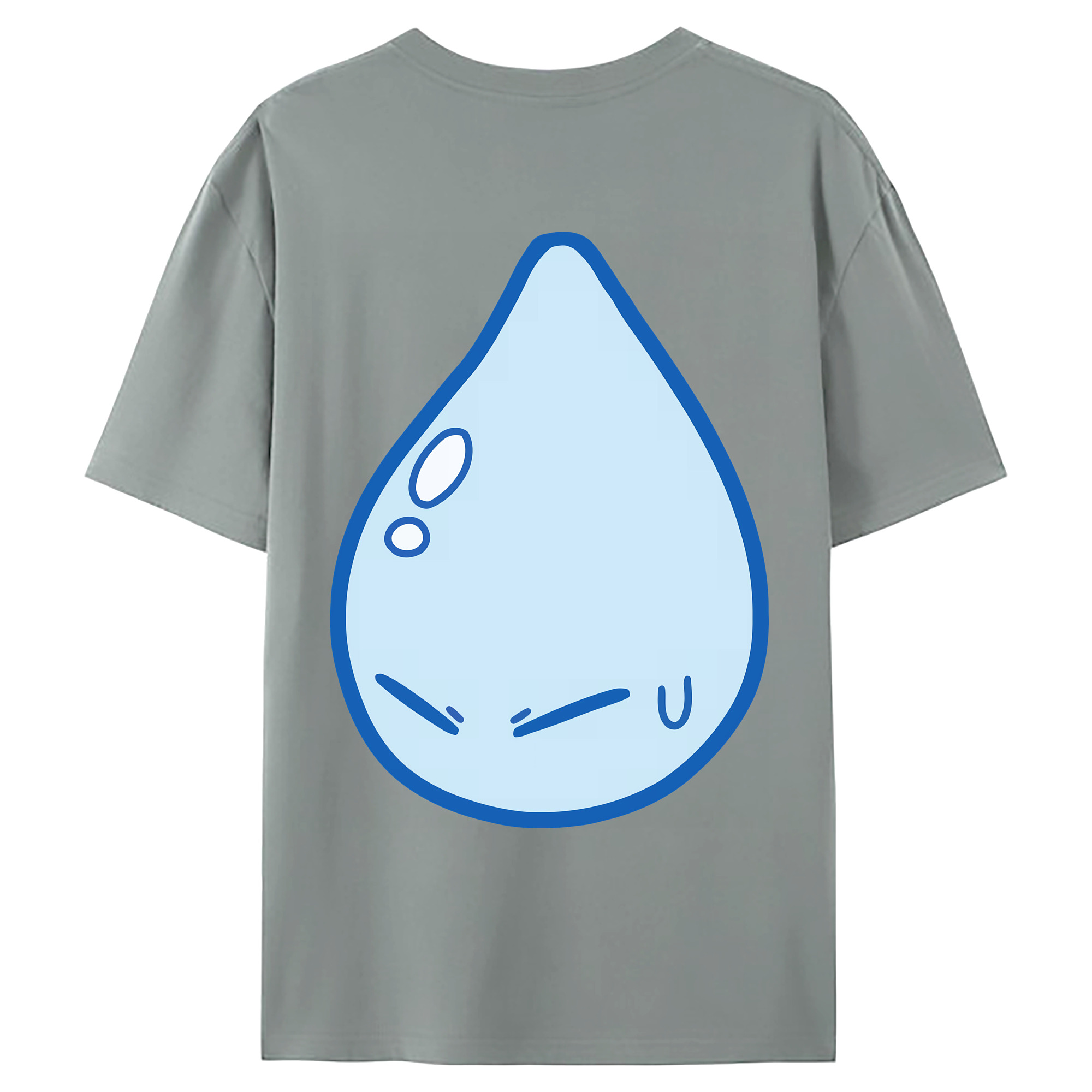（画像用） 転スラ Regarding Reincarnated to Slime 綿100％ メンズ半袖Tシャツ（バックプリント） 通気性